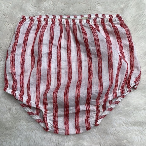 Pili Carrera Baby's Sleeveless Striped Pleated Red Dress & Brief Set Sz 12Months - Picture 7 of 14